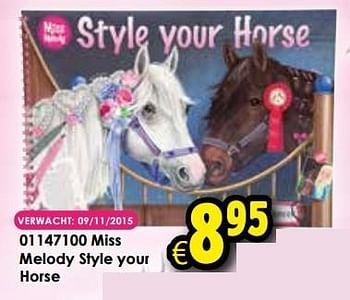 Aanbiedingen Miss melody style your horse - Miss Melody - Geldig van 24/10/2015 tot 06/12/2015 bij ToyChamp