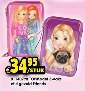 Aanbiedingen Topmodel 3-vaks etui gevuld friends - Top Model - Geldig van 24/10/2015 tot 06/12/2015 bij ToyChamp