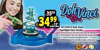 Aanbiedingen Doh vinci spotlight spin studio - DohVinci - Geldig van 24/10/2015 tot 06/12/2015 bij ToyChamp