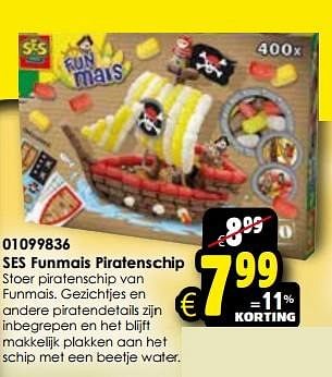 Aanbiedingen Ses funmais piratenschip - SES - Geldig van 24/10/2015 tot 06/12/2015 bij ToyChamp