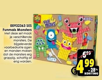 Aanbiedingen Ses funmais monsters - SES - Geldig van 24/10/2015 tot 06/12/2015 bij ToyChamp