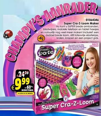 Aanbiedingen Super cra-z-loom maker - Cra-Z-Art - Geldig van 24/10/2015 tot 06/12/2015 bij ToyChamp