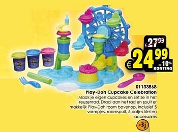 Aanbiedingen Play-doh cupcake celebration - Play-Doh - Geldig van 24/10/2015 tot 06/12/2015 bij ToyChamp