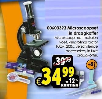 Aanbiedingen Microscoopset in draagkoffer - Huismerk - Toychamp - Geldig van 24/10/2015 tot 06/12/2015 bij ToyChamp