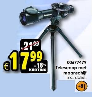 Aanbiedingen Telescoop met maanschijf - Huismerk - Toychamp - Geldig van 24/10/2015 tot 06/12/2015 bij ToyChamp