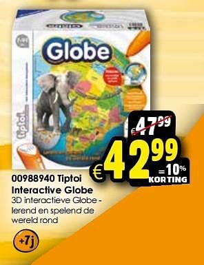 Aanbiedingen Tiptoi interactive globe - Ravensburger - Geldig van 24/10/2015 tot 06/12/2015 bij ToyChamp