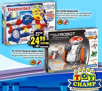 Aanbiedingen Maak je eigen robot - Clementoni - Geldig van 24/10/2015 tot 06/12/2015 bij ToyChamp