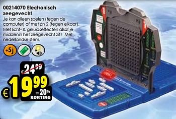 Aanbiedingen Electronisch zeegevecht - Huismerk - Toychamp - Geldig van 24/10/2015 tot 06/12/2015 bij ToyChamp