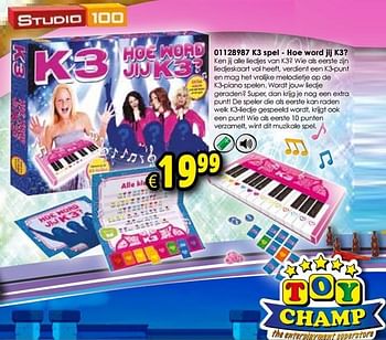Aanbiedingen K3 spel - hoe word jij k3? - Studio 100 - Geldig van 24/10/2015 tot 06/12/2015 bij ToyChamp