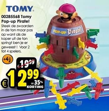 Aanbiedingen Tomy pop-up pirate! - Tomy - Geldig van 24/10/2015 tot 06/12/2015 bij ToyChamp