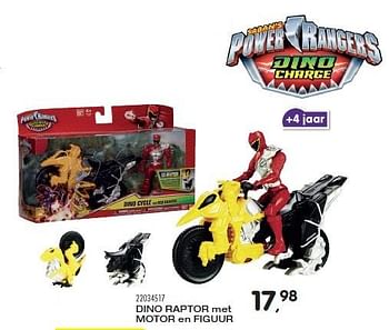Aanbiedingen Dino raptor met motor en figuur - Power Rangers - Geldig van 23/10/2015 tot 08/12/2015 bij Supra Bazar