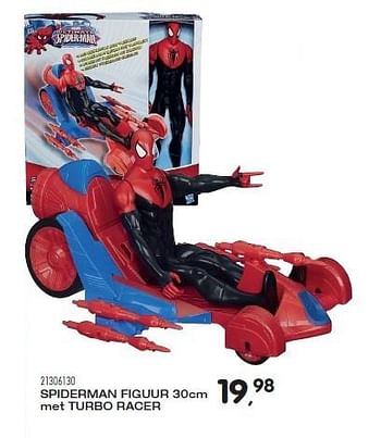 Aanbiedingen Spiderman figuur 30cm met turbo racer - Hasbro - Geldig van 23/10/2015 tot 08/12/2015 bij Supra Bazar