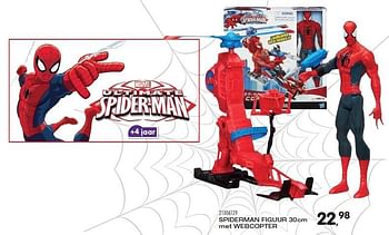 Aanbiedingen Spiderman figuur 30cm met webcopter - Hasbro - Geldig van 23/10/2015 tot 08/12/2015 bij Supra Bazar