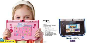 Aanbiedingen Volwassen tablet voor de kids - Vtech - Geldig van 23/10/2015 tot 08/12/2015 bij Supra Bazar