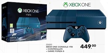 Aanbiedingen Xbox one console 1tb + controller + game forza 6 - Microsoft - Geldig van 23/10/2015 tot 08/12/2015 bij Supra Bazar