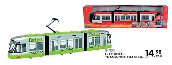 Aanbiedingen City liner transport tram - Dickie - Geldig van 23/10/2015 tot 08/12/2015 bij Supra Bazar