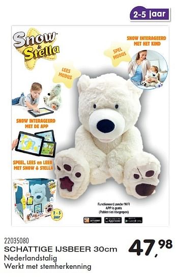 Aanbiedingen Schattige ijsbeer - Snow &amp; Stella - Geldig van 23/10/2015 tot 08/12/2015 bij Supra Bazar