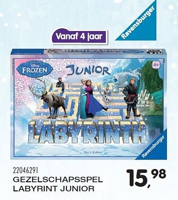 Aanbiedingen Gezelschapsspel labyrint junior - Ravensburger - Geldig van 23/10/2015 tot 08/12/2015 bij Supra Bazar