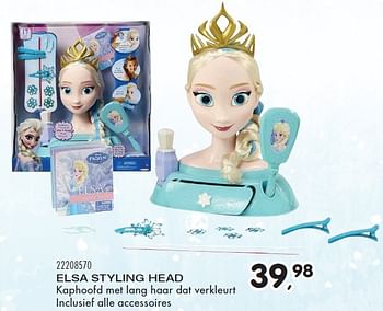 Aanbiedingen Elsa styling head - Disney  Frozen - Geldig van 23/10/2015 tot 08/12/2015 bij Supra Bazar