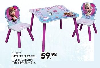 Aanbiedingen Houten tafel + 2 stoelen - Disney  Frozen - Geldig van 23/10/2015 tot 08/12/2015 bij Supra Bazar