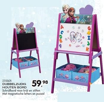 Aanbiedingen Dubbelzijdig houten bord - Disney  Frozen - Geldig van 23/10/2015 tot 08/12/2015 bij Supra Bazar