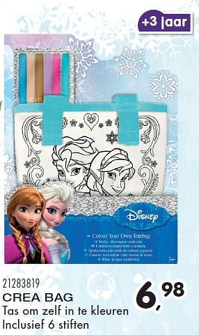 Aanbiedingen Crea bag - Disney  Frozen - Geldig van 23/10/2015 tot 08/12/2015 bij Supra Bazar