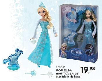 Aanbiedingen Pop elsa met toverijs - Disney  Frozen - Geldig van 23/10/2015 tot 08/12/2015 bij Supra Bazar