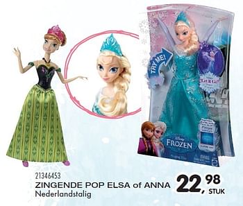 Aanbiedingen Zingende pop elsa of anna - Mattel - Geldig van 23/10/2015 tot 08/12/2015 bij Supra Bazar