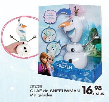 Aanbiedingen Olaf de sneeuwman - Disney  Frozen - Geldig van 23/10/2015 tot 08/12/2015 bij Supra Bazar