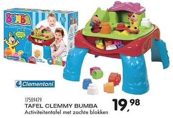 Aanbiedingen Tafel clemmy bumba - Clementoni - Geldig van 23/10/2015 tot 08/12/2015 bij Supra Bazar