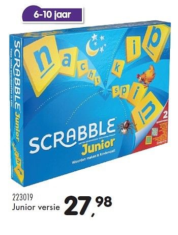 Aanbiedingen Scrabble junior - Mattel - Geldig van 23/10/2015 tot 08/12/2015 bij Supra Bazar