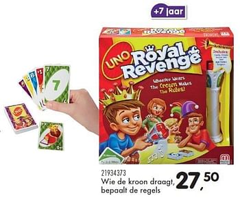 Aanbiedingen Uno royal revenge - Mattel - Geldig van 23/10/2015 tot 08/12/2015 bij Supra Bazar