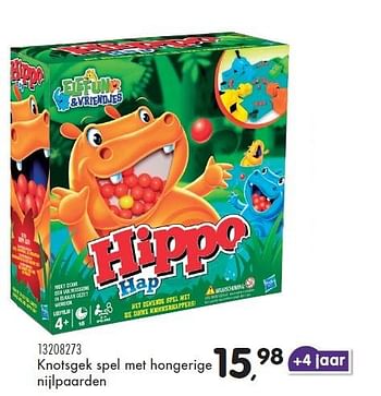 Aanbiedingen Hippo hap - Hasbro - Geldig van 23/10/2015 tot 08/12/2015 bij Supra Bazar