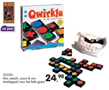 Aanbiedingen Qwirkle - 999games - Geldig van 23/10/2015 tot 08/12/2015 bij Supra Bazar