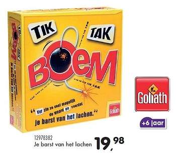 Aanbiedingen Tik tak boem - Goliath - Geldig van 23/10/2015 tot 08/12/2015 bij Supra Bazar