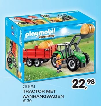 Aanbiedingen Tractor met aanhangwagen - Playmobil - Geldig van 23/10/2015 tot 08/12/2015 bij Supra Bazar