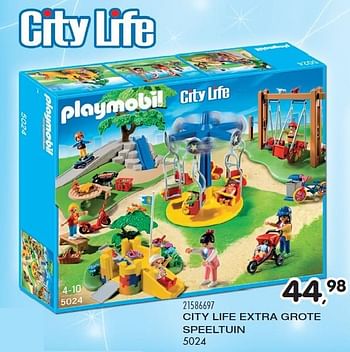 Aanbiedingen City life extra grote speeltuin - Playmobil - Geldig van 23/10/2015 tot 08/12/2015 bij Supra Bazar
