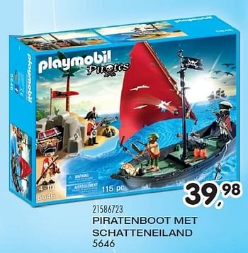 Aanbiedingen Piratenboot met schatteneiland - Playmobil - Geldig van 23/10/2015 tot 08/12/2015 bij Supra Bazar