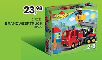 Aanbiedingen Brandweertruck - Lego - Geldig van 23/10/2015 tot 08/12/2015 bij Supra Bazar