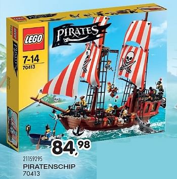 Aanbiedingen Piratenschip - Lego - Geldig van 23/10/2015 tot 08/12/2015 bij Supra Bazar