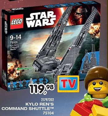 Aanbiedingen Kylo ren`s command shuttle - Lego - Geldig van 23/10/2015 tot 08/12/2015 bij Supra Bazar