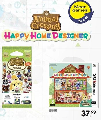 Aanbiedingen Animal crossing happy home designer - Nintendo - Geldig van 23/10/2015 tot 08/12/2015 bij Supra Bazar