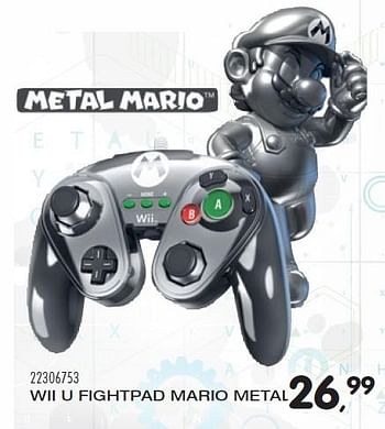 Aanbiedingen Wii u fightpad mario metal - Nintendo - Geldig van 23/10/2015 tot 08/12/2015 bij Supra Bazar