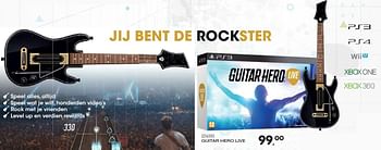 Aanbiedingen Guitar hero live - Sony Computer Entertainment Europe - Geldig van 23/10/2015 tot 08/12/2015 bij Supra Bazar