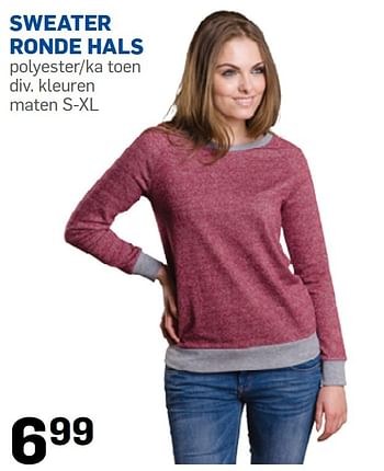 Aanbiedingen Sweater ronde hals - Huismerk - Action - Geldig van 23/10/2015 tot 30/11/2015 bij Action