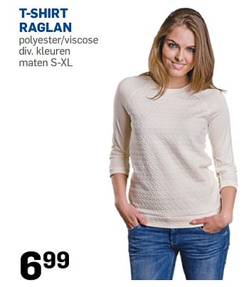 Aanbiedingen T-shirt raglan - Huismerk - Action - Geldig van 23/10/2015 tot 30/11/2015 bij Action