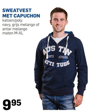 Aanbiedingen Sweatvest met capuchon - Huismerk - Action - Geldig van 23/10/2015 tot 30/11/2015 bij Action