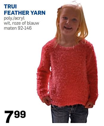 Aanbiedingen Trui feather yarn - Huismerk - Action - Geldig van 23/10/2015 tot 30/11/2015 bij Action