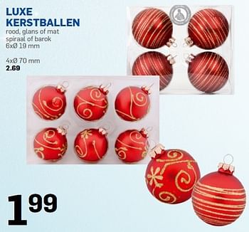 Aanbiedingen Luxe kerstballen - Huismerk - Action - Geldig van 23/10/2015 tot 26/12/2015 bij Action