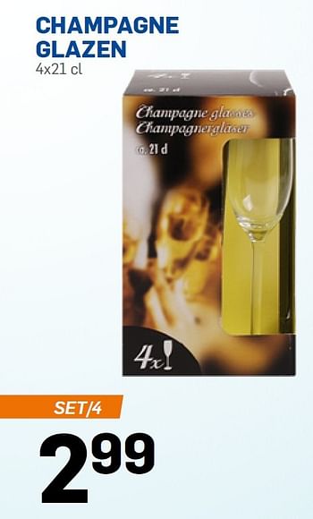 Aanbiedingen Champagne glazen - Huismerk - Action - Geldig van 23/10/2015 tot 26/12/2015 bij Action